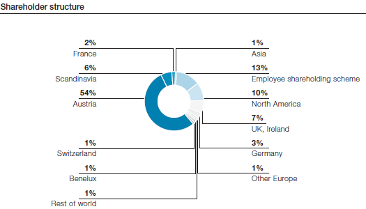 Shareholder structure (pie chart)