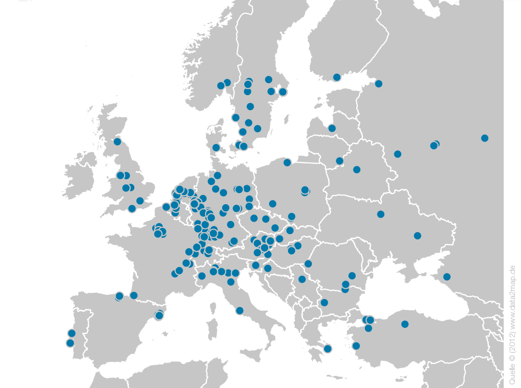 voestalpine Group – Global presence (Europe) (world map)