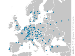 voestalpine – weltweite Präsenz (Europa) (Weltkarte)