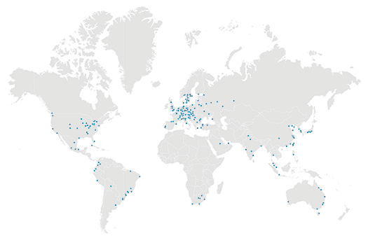 voestalpine AG locations (world map)