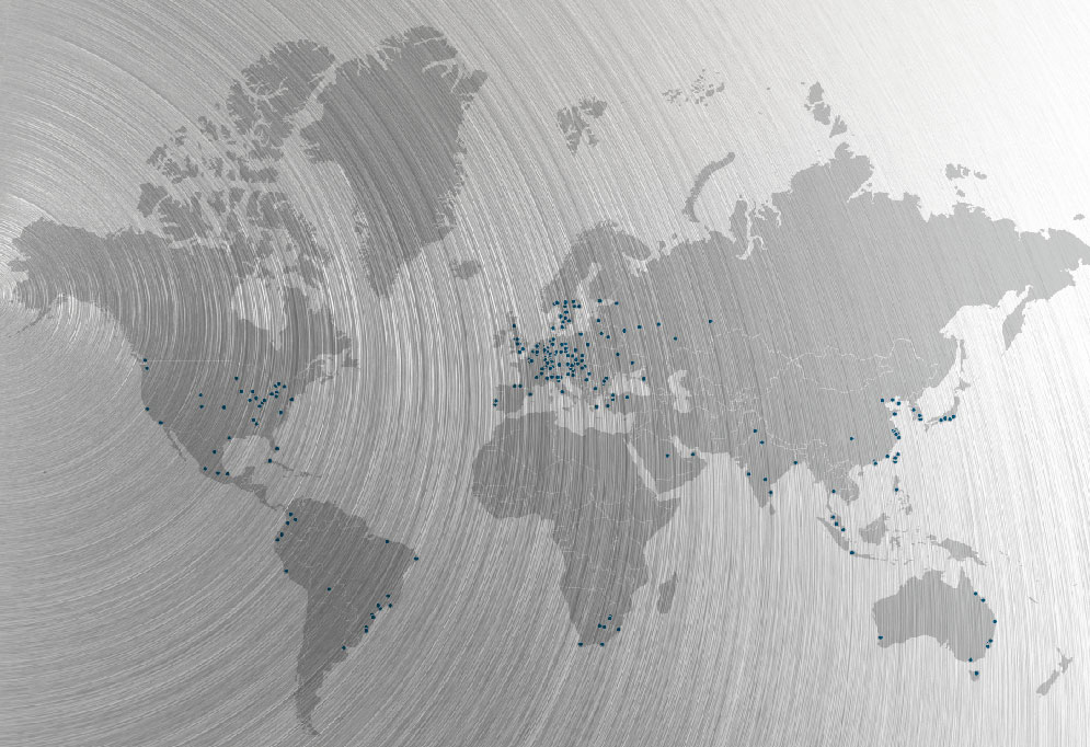 voestalpine Standorte (Weltkarte)